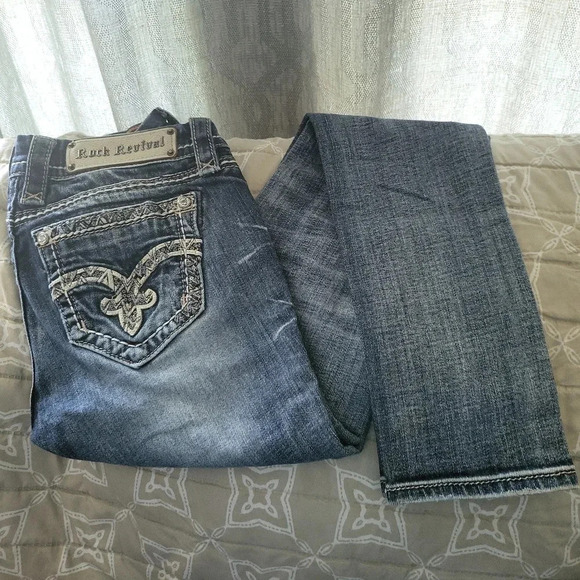 Rock Revival July Ciffed Skinny Womans Jeans - Picture 1 of 4